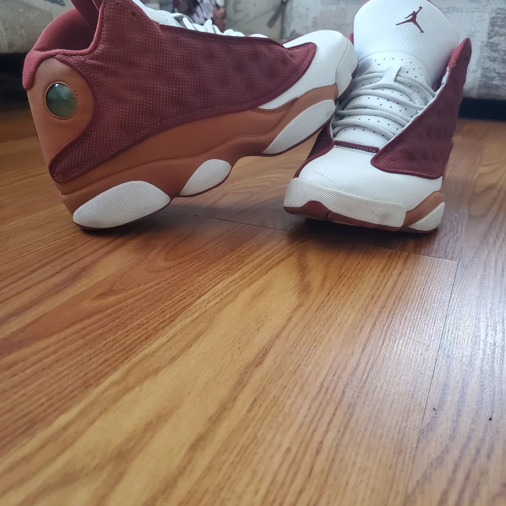 Jordan Men's High-Top Sneakers in Maroon and Tan